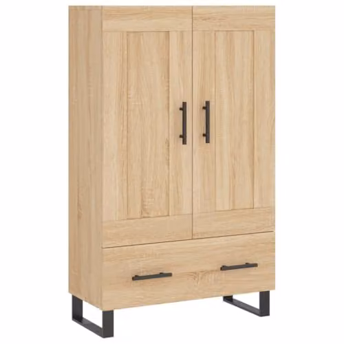 vidaXL Highboard in Brown Sonoma Oak, W/D/H: 69.5 x 31 x 115 cm