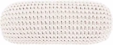 Zuri House White Cylindrical Bolster Neck Cushion, W/D/H: 60 x 20 cm