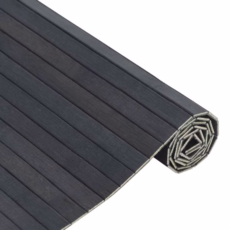 Berkfield Home Rectangular Striped Rug in Dark Grey, W/D: 60 x 400 cm