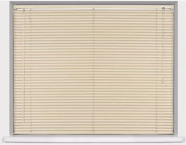 Caecus Cream Plastic Venetian Blind, W: 180 cm, H: 210 cm