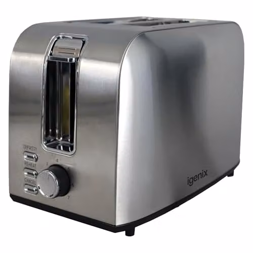 Igenix IGT0 4 Slice Stainless Steel Toaster in Silver