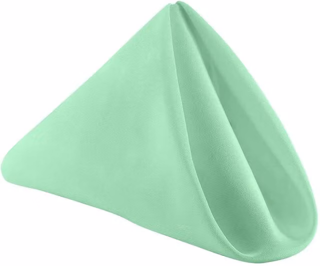 Neel Blue Reusable Polyester Table Napkins, 10 Pack, Light Green, 50 x 50 cm