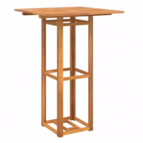 vidaXL Rustic Brown Acacia Wood Bistro Table, W/D/H: 75 x 75 x 110 cm