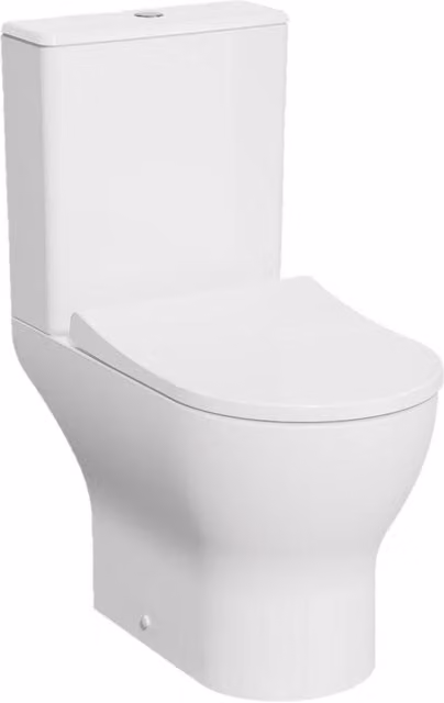 Clifton Premium Square Rimless Toilet Set with Soft Close Closed Back Seat in White
