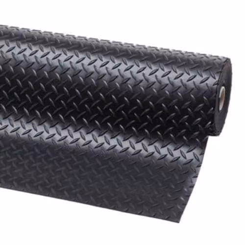 Ark Mat Willow Pattern Rubber Flooring Matting, Black, W: 1 m, L: 15 m, H: 0.3 cm