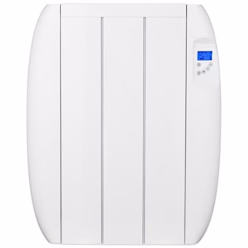 MYLEK 600W Aluminium Electric Panel Convector Heater with Timer and Thermostat, White, Wall Mounted or Freestanding