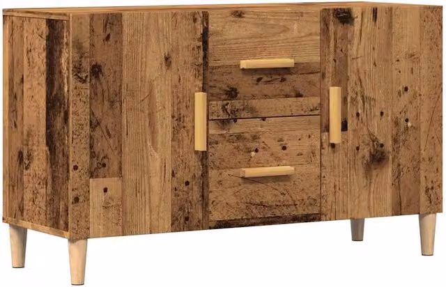 Berkfield Home Old Wood Sideboard in Brown, W/D/H: 100 x 36 x 60 cm