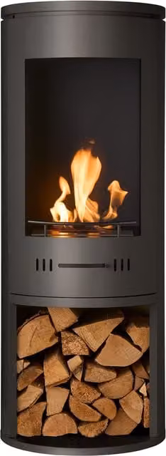 Sureflame Barilo Bio Ethanol Stove in Black Steel, W/D/H: 115.5 x 45.0 x 45.0 cm