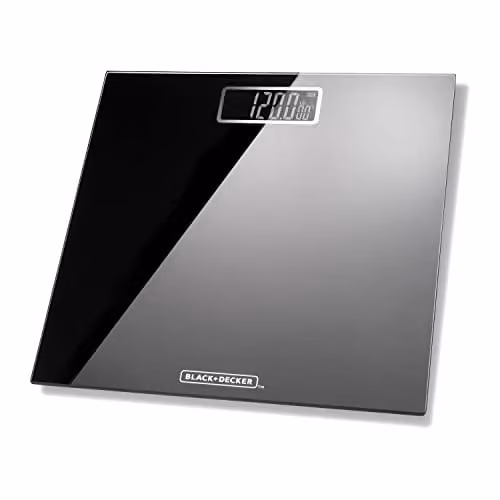 BLACK+DECKER BXBS0002GB Digital Bathroom Scale with High Precision Sensor System and LCD Display, Black