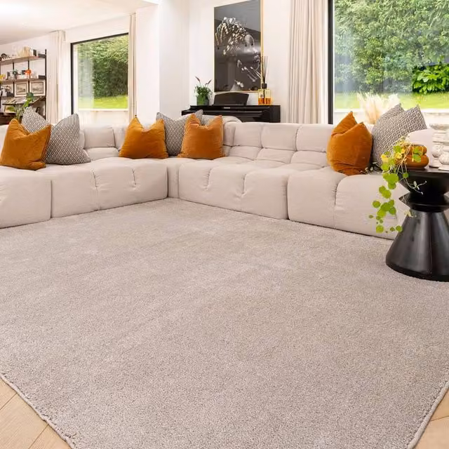 Kukoon Grey Modern Washable Polyester Shag Rug, W: 80 cm, L: 150 cm