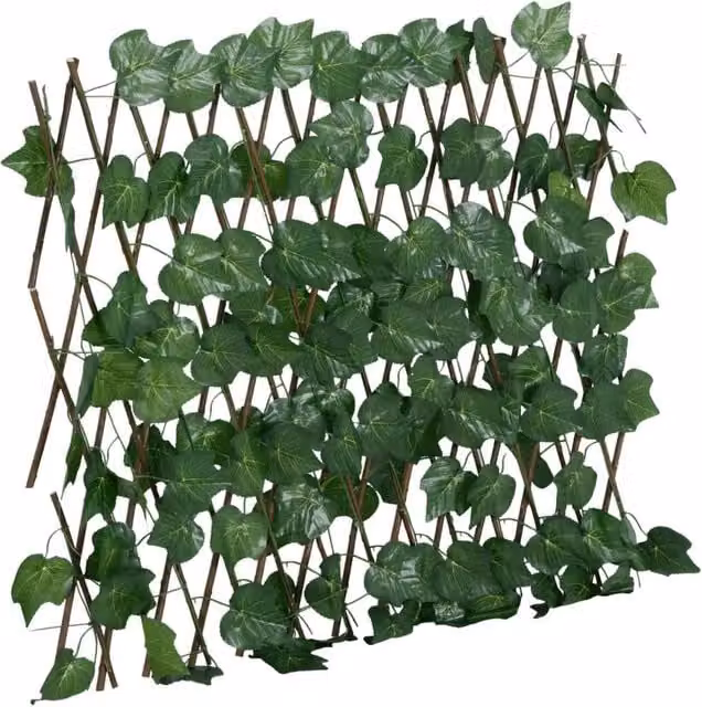 Berkfield Home Artificial Grape Leaf Trellis, Green, W: 190 cm, H: 60 cm