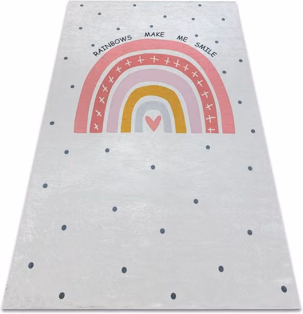 RugsX Bambino Kids Motif Rug in White, W/D: 140 x 200 cm