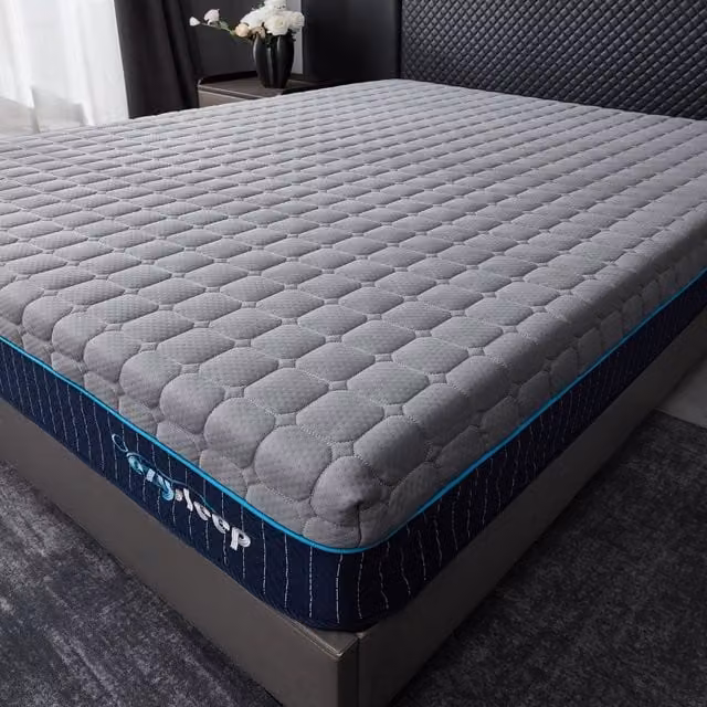 Ezysleep Halo Memory Foam Mattress, Grey, W/D/H: 200 x 200 x 24 cm