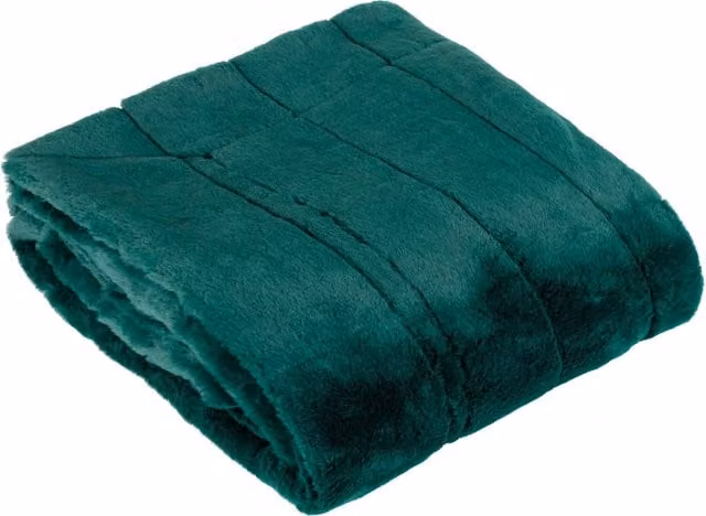 Make it a Home Empress Faux Fur Throw in Emerald Green, 180 cm