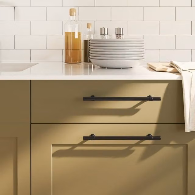 Berkfield Home Matt Black Stainless Steel Bar Cabinet Handles, 20 Pack, Length: 192 mm