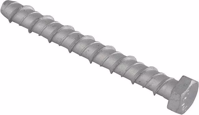 Forgefix Silver Galvanised Hex Head Lightning Bolt Concrete Screw M12 x 100mm, Box of 50