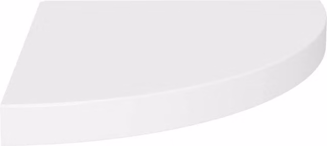 Berkfield Home White Floating Corner Shelf, W/D/H: 35 x 35 x 3.8 cm