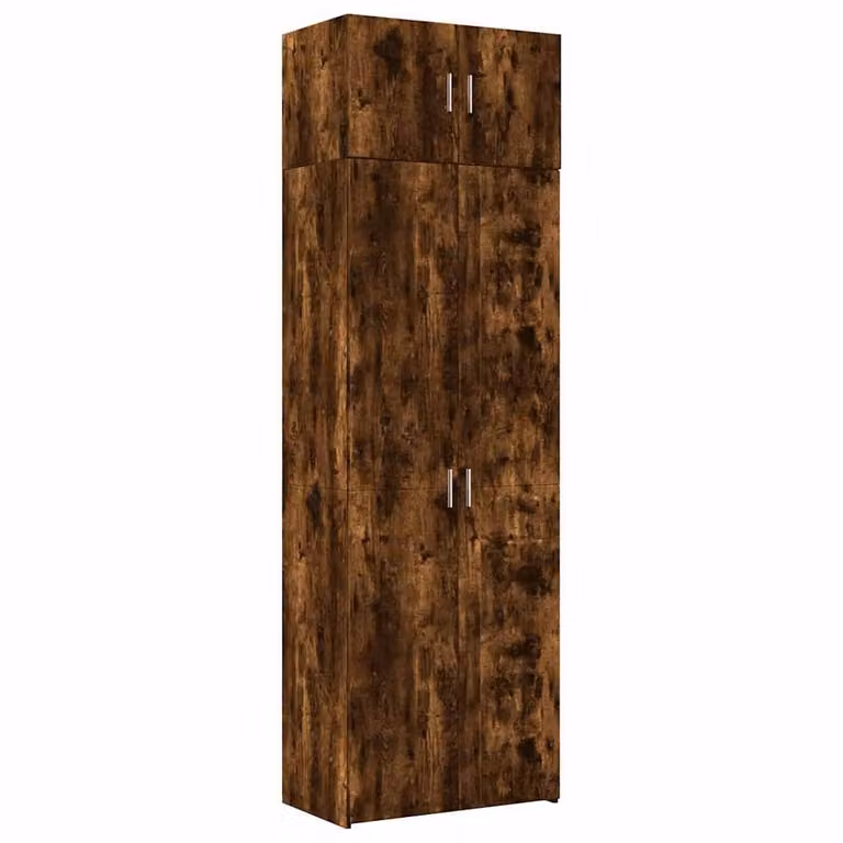 Berkfield Home Freestanding Storage Cabinet in Smoked Oak Brown, W/D/H: 70 x 42.5 x 225 cm