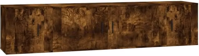 Berkfield Home 3 Piece Smoked Oak TV Cabinet Set in Brown
