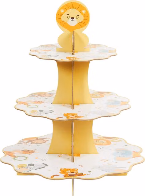 My Party Safari Party Cake Stand in Multicolour and Yellow