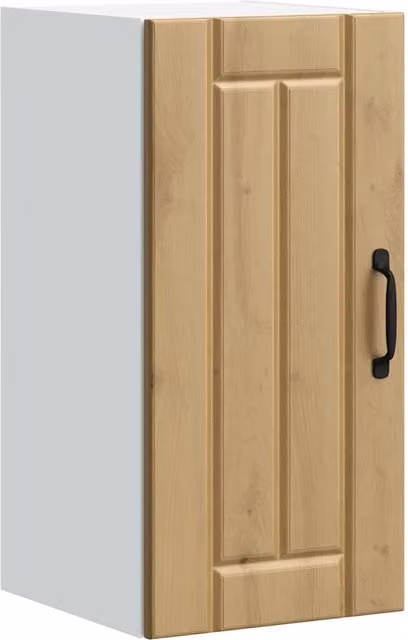 Berkfield Home Lucca Artisan Oak Kitchen Wall Cabinet in Brown with Glass Doors