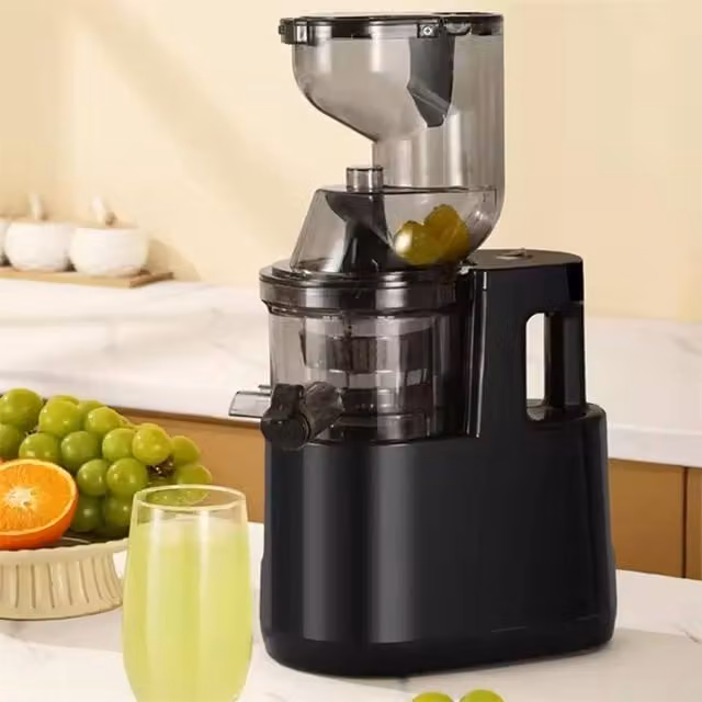 Ventryn Electric Slow Masticating Fruit Squeezer and Juicer Extractor Machine, Black