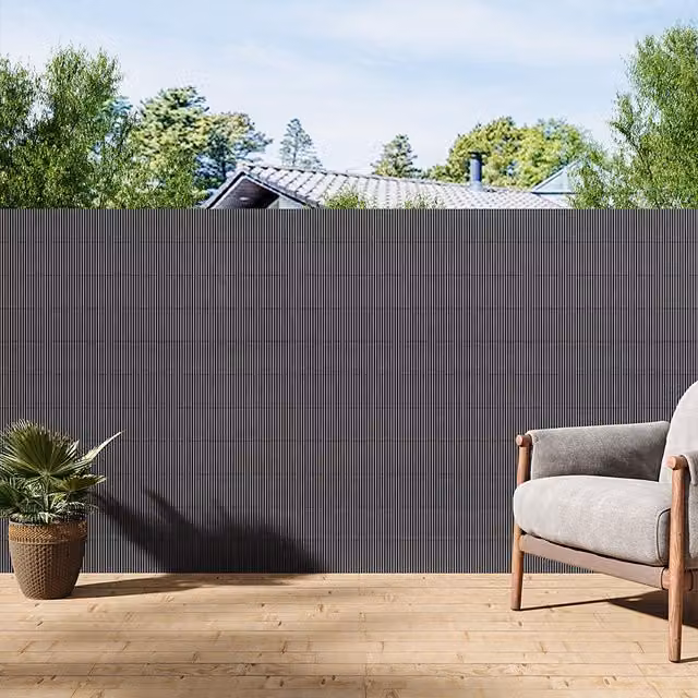 Lifeideas Opaque Privacy Fence Screen in Anthracite Grey, W: 300 cm, H: 120 cm