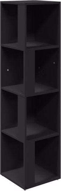 Berkfield Home Corner Cabinet in Black, W/D/H: 33 x 33 x 132 cm