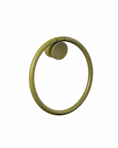 Cosmo COSMIC Wall-Mounted Metal Towel Ring in Green, Diameter: 20 cm