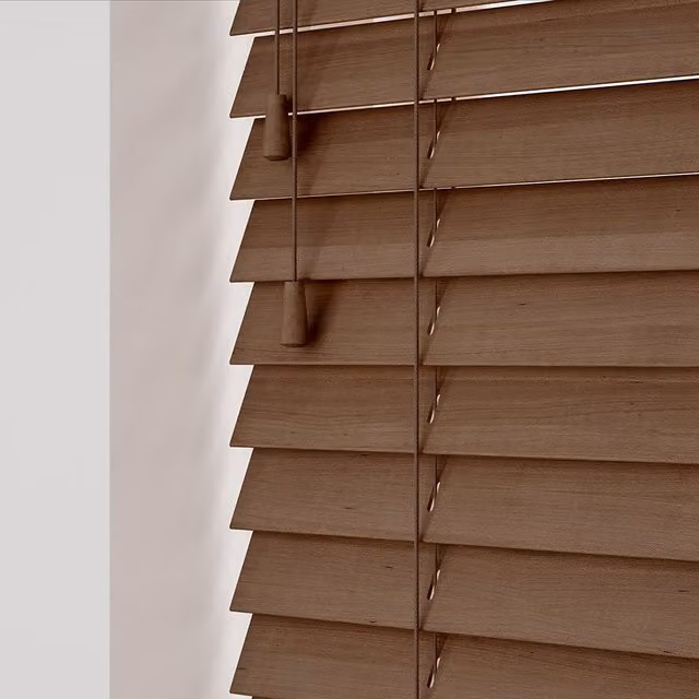 NewEdgeBlinds Wooden Venetian Blinds in Chestnut Oak, Width: 90 cm