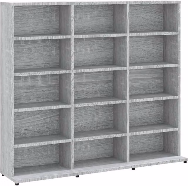 Berkfield Home Grey Sonoma CD Cabinet, W: 102 cm, D: 23 cm, H: 89.5 cm