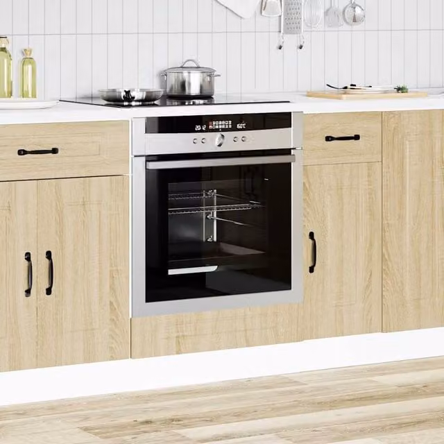 Berkfield Home Kalmar Oven Cabinet in Sonoma Oak, Brown, W/D/H: 60 x 46 x 81.5 cm