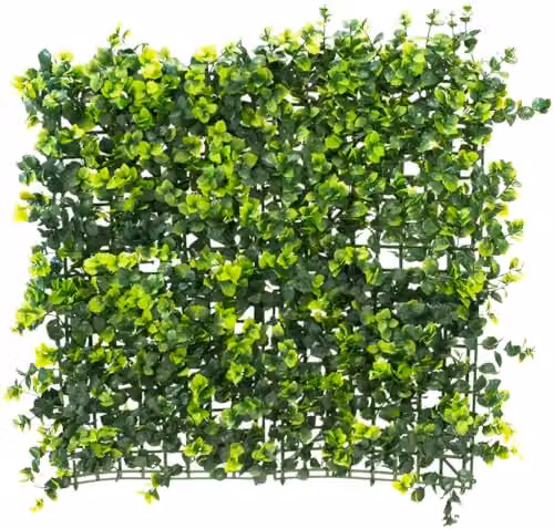 Primrose Green Artificial Hedge Garden Patio Panels, 2 Pack, W/D/H: 50 x 50 x 50 cm