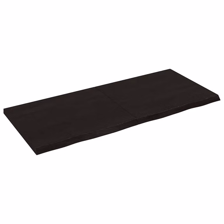 Berkfield Home Wall Mounted Rustic Oak Wood Shelf in Dark Grey, W: 140 cm, D: 60 cm, H: 2-4 cm