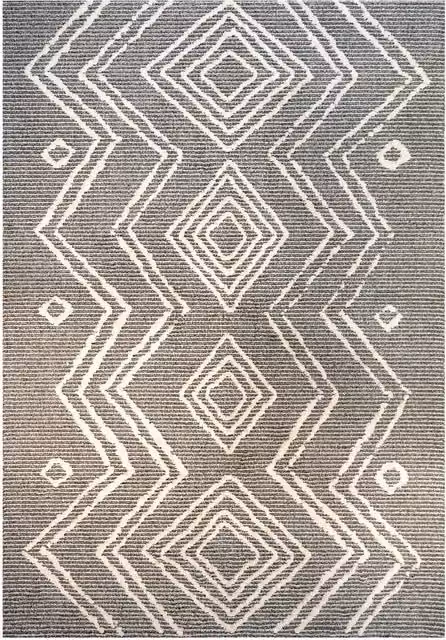 Kukoon Moroccan Berber Super Soft Rug in Grey and Beige, W: 80 cm, L: 150 cm