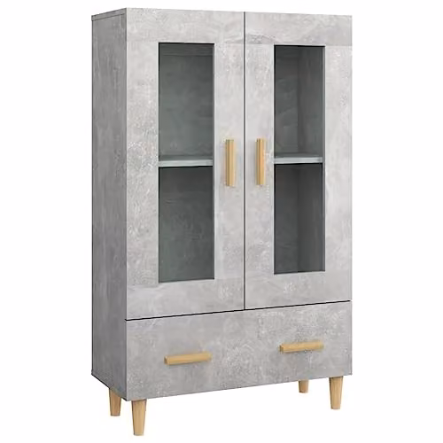 vidaXL Scandinavian Highboard in Grey, W/D/H: 70 x 31 x 115 cm