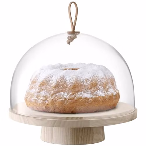LSA International Ivalo Ash Stand and Glass Dome, Transparent, W/D/H: 28 x 28 x 23 cm