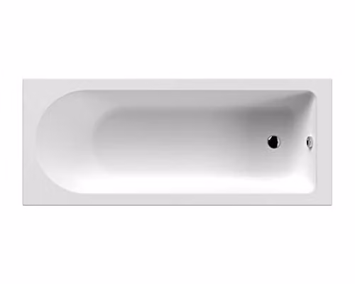 Nuie NBA614 Barmby Modern Single Ended Round Bathroom Bath, White, W/D/H: 1800 x 800 x 380 mm