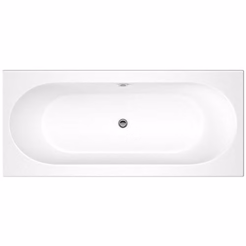 Hudson Reed Classic Double Ended Free Standing Acrylic Bath, White, W: 180 cm, D: 80 cm, H: 40 cm