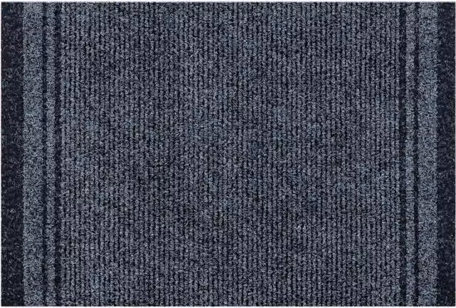 RugsX Malaga Striped Doormat in Grey, W: 66 cm, D: 140 cm