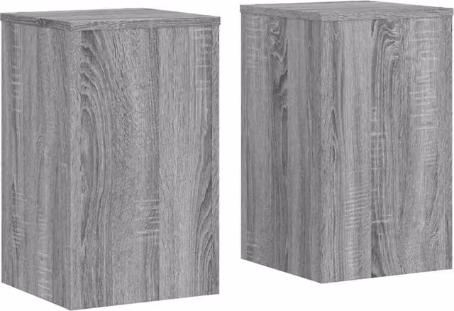 Berkfield Home Set of 2 Modern Grey Sonoma Plant Stands, W/D/H: 30 x 30 x 50 cm