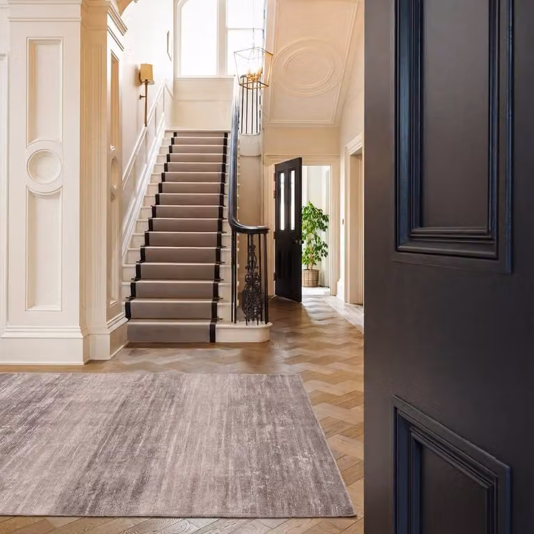 Kukoon Abstract Woven Washable Rug in Beige and Brown, W/D: 160 x 230 cm