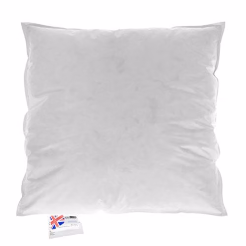 Homescapes Duck Feather and Down Cushion Pad, White, W/D/H: 55 x 55 x 55 cm