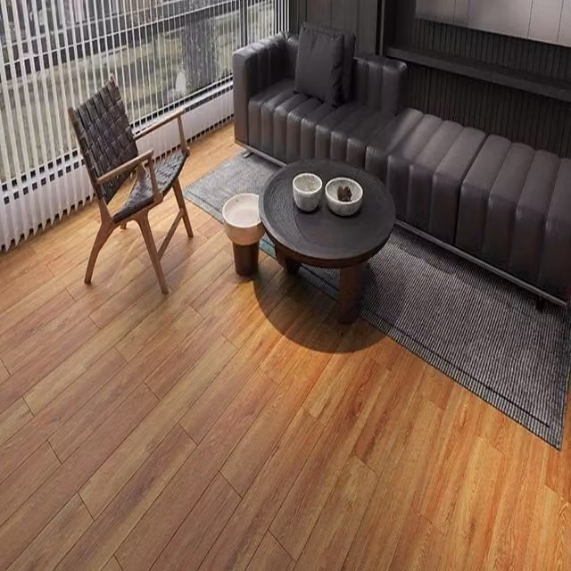 AGT EfftPre Wood Effect Click Laminate Flooring in Tan